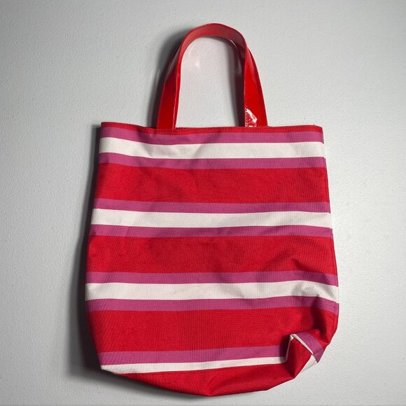 Beach Bag | Tote Bag | Red Pink & White | NWOT - Picture 2 of 3